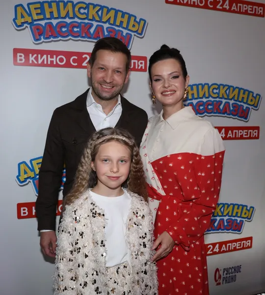 Анна Пескова с супругом и с дочерью